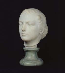Head of Jane Poupelet (1878-1932) 1897 (marble) av Lucien Schnegg