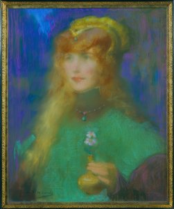Prinsesse med orkideer av Lucien Victor Guirand de Scevola
