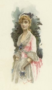 Illustrasjon for The School for Scandal (chromolitho) av Lucius Rossi