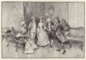 Illustrasjon for The School for Scandal (chromolitho)