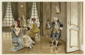 Illustrasjon for The School for Scandal (chromolitho) av Lucius Rossi