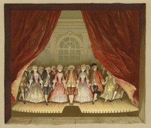 Illustrasjon for The School for Scandal (chromolitho) av Lucius Rossi