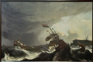 Skip i nød under en kraftig storm