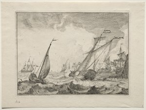 Skip i kuling, 1701. av Ludolf Backhuysen