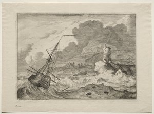 Storm til sjøs, 1701. av Ludolf Backhuysen