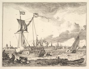 Havnescene. av Ludolf Backhuysen I