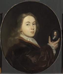 Johannes Bakhuysen (1683-1731). Med et miniatyrportrett av sin far Ludolf