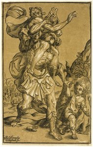 Aeneas bærer sin far, Anchises
