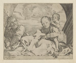 Hellig familie under en bue av Ludovico Carracci