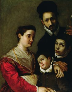 Portrett av Tacconi-familien (olje på lerret) av Ludovico Carracci