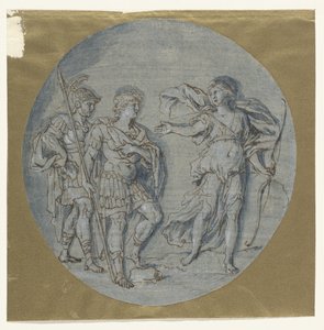 Diana snakker med Aeneas og Achates av Ludovico Gimignani