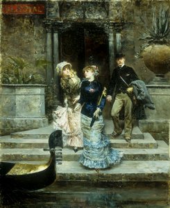 Avgang fra Hotel Royal, Venezia, 1881