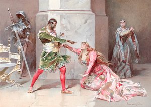 Illustrasjon for Shakespeares Othello (chromolitho)