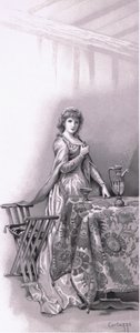 Lady Capulet: Gå vekk Juliet, gå og trim henne, illustrasjon fra Romeo og Julie,