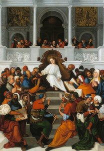 Den tolv år gamle Jesus underviser i templet. 1524