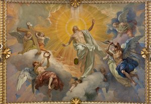 Cybo kapell (nordlige arm av tverrskipet), hvelv: Jesu Kristi oppstandelse