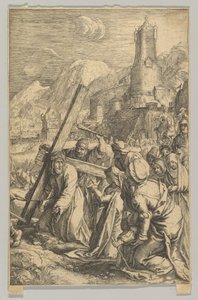 Kristus som bærer korset, fra The Passion of Christ, ca. 1623.