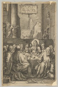 Det siste måltid, fra The Passion of Christ, ca. 1623.