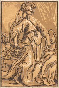 Judith og Holofernes av Ludwig Büsinck after Georges Lallemand