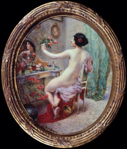 Toalettet. Maleri av Ludwig Deutsch (1855–1935).