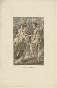 Innbyggere i Sør-Afrika (Houzouana) Houzouanas (tittel på objekt) av Ludwig Gottlieb Portman