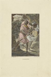 Innbyggere i det vestlige Afrika Jalofs (tittel på objekt) av Ludwig Gottlieb Portman