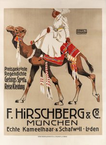 Hirschberg & Co. Sports- og reiseklær, 1907. av Ludwig Hohlwein