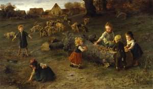 Mud Pies, 1873 av Ludwig Knaus