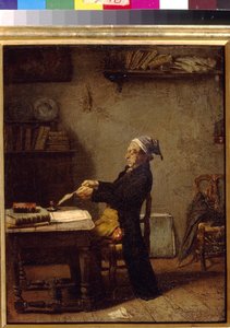 Vitenskapsmann i arbeid av Knaus, Ludwig (1829-1910). Olje på tre. State A. Pushkin Museum of Fine Arts, Moskva av Ludwig Knaus
