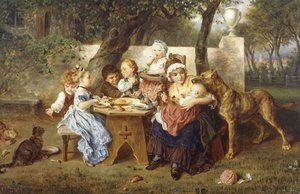 Bursdagsfesten, av Ludwig Knaus