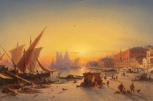 Venezia på kveldslys av Ludwig Mecklenburg