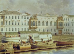 Naryshkin-palasset ved Fontanka-elven, midten av det 19. århundre.