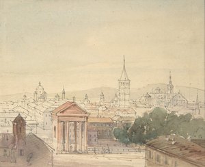 Utsikt over Milano, 1820-84.