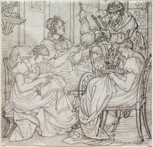 Familie Hottinger av Ludwig Vogel