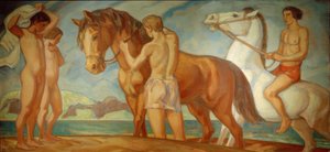 Rytter ved sjøen av Ludwig von Hofmann