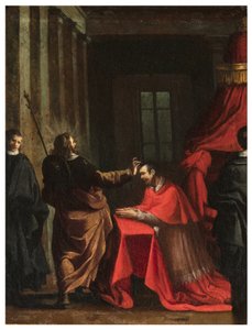 North Transept, San Rocco-alteret 1635, 45, Genovesino 1645, Signatura del Cardinal, malt nede til høyre
