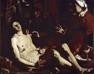 Den hellige Sebastian helbredet av de hellige kvinner (olje på lerret, ca. 1630)