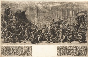 Sekken med tempelet i Jerusalem, ca. 1838. av Luigi Ademollo