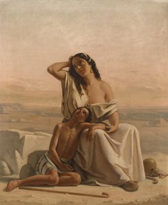 Hagar og Ismael i ørkenen av Luigi Alois Gillarduzzi