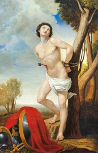 Martyrdom of St Sebastian, av Luigi Asioli (1817-77), olje på lerret av Luigi Asioli