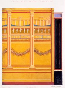 Veggdekorasjoner fra House of the Silver Wedding, Pompeii, 1897