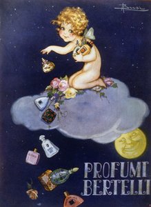 Reklame for Bertelli-dufter. Illustrasjon av Brisi (Busi). av Luigi Busi