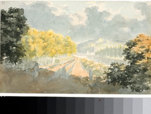 Landsbygd, Italia (akvarell, ca. 1825) av Luigi Garibbo