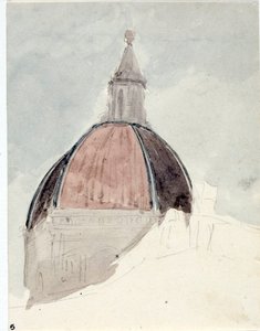 Kuppel av kirken Santa Maria del Fiore, Firenze (Akvarell
