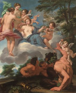 Allegory of Love Conquering Lust (olje på lerret)