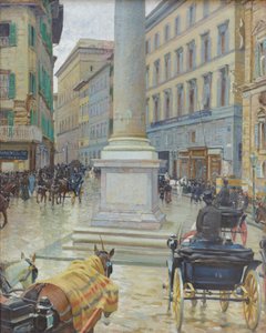 Firenze Piazza Santa Trinita av Luigi Gioli