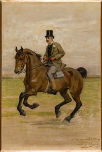 Vittorio Matteo Corcos zu Pferde av Luigi Gioli