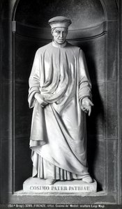 Statue av Cosimo dè Medici av Luigi Magi