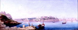 Valletta havn av Luigi Maria Galea