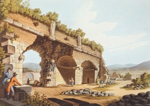 Europeiske reisende foran Diana-tempelet i Efesos av Luigi Mayer